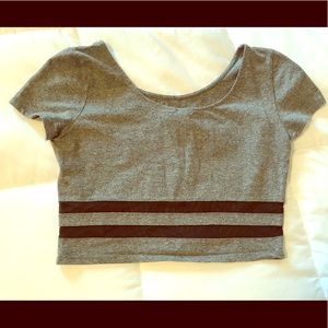Grey crop top